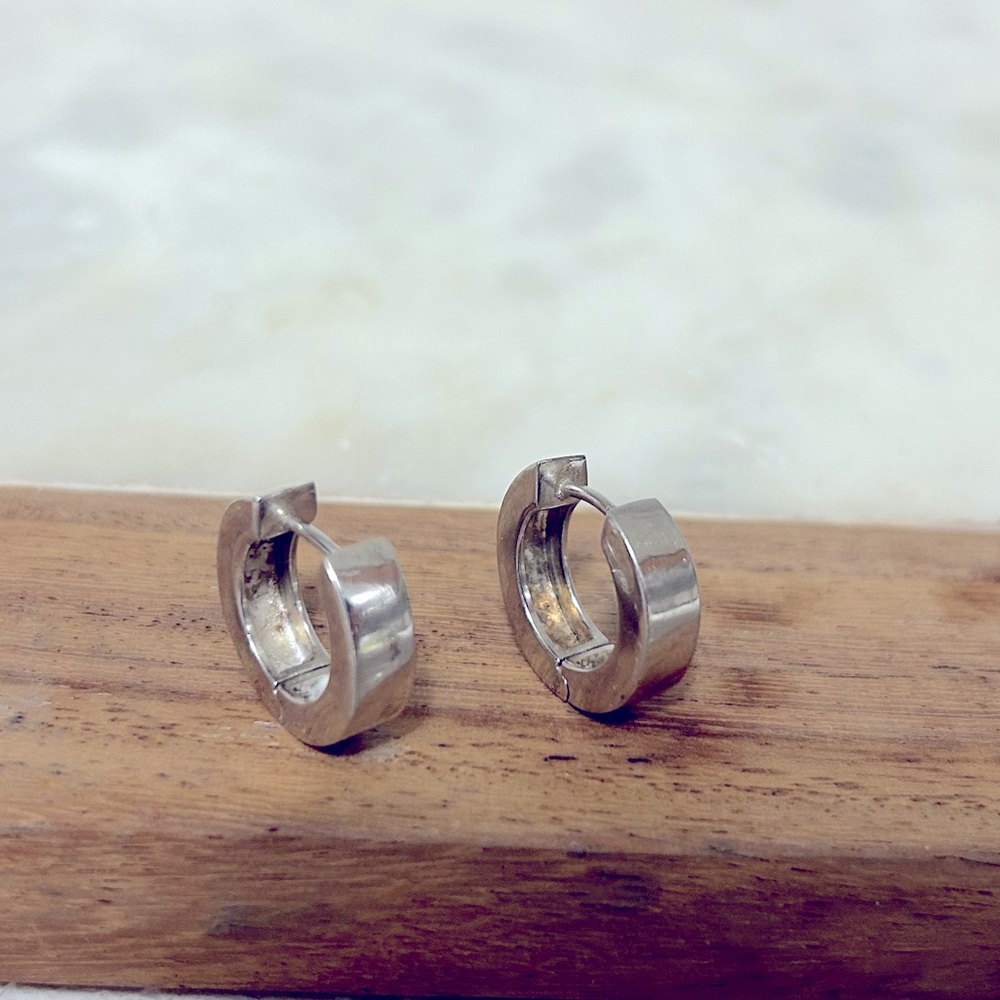 925 Sterling Silver Hoops - image 1